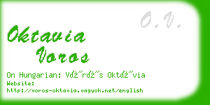 oktavia voros business card